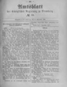 Amtsblatt der K&ouml;niglichen Preussischen Regierung zu Bromberg. 1889.09.27 No.39