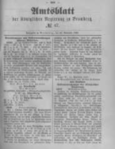 Amtsblatt der Königlichen Preussischen Regierung zu Bromberg. 1889.11.22 No.47