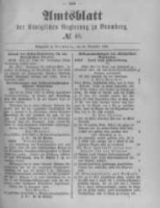 Amtsblatt der Königlichen Preussischen Regierung zu Bromberg. 1889.11.29 No.48