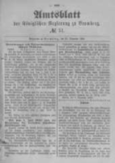Amtsblatt der Königlichen Preussischen Regierung zu Bromberg. 1889.12.20 No.51