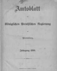 Amtsblatt der Königlichen Preussischen Regierung zu Bromberg. 1890.01.03 No.1