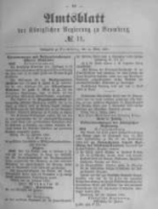 Amtsblatt der K&ouml;niglichen Preussischen Regierung zu Bromberg. 1890.03.14 No.11