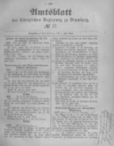 Amtsblatt der Königlichen Preussischen Regierung zu Bromberg. 1890.07.04 No.27