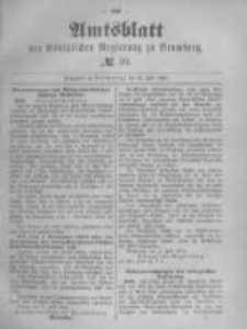 Amtsblatt der Königlichen Preussischen Regierung zu Bromberg. 1890.07.25 No.30