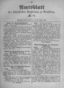 Amtsblatt der Königlichen Preussischen Regierung zu Bromberg. 1890.08.22 No.34