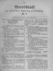 Amtsblatt der K&ouml;niglichen Preussischen Regierung zu Bromberg. 1890.08.29 No.35