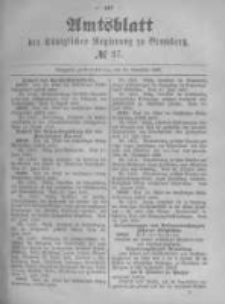 Amtsblatt der K&ouml;niglichen Preussischen Regierung zu Bromberg. 1890.09.12 No.37