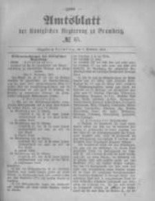 Amtsblatt der Königlichen Preussischen Regierung zu Bromberg. 1890.11.07 No.45