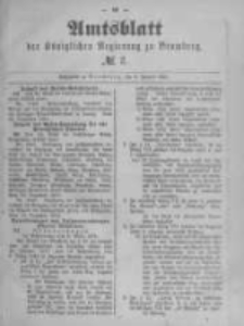 Amtsblatt der K&ouml;niglichen Preussischen Regierung zu Bromberg. 1891.01.08 No.2