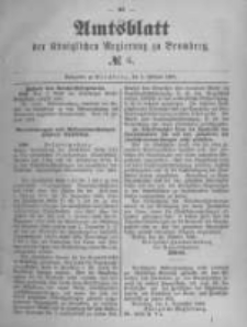 Amtsblatt der Königlichen Preussischen Regierung zu Bromberg. 1891.02.05 No.6