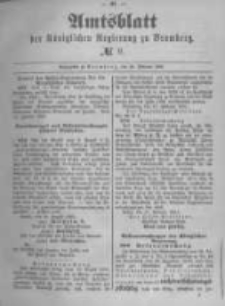 Amtsblatt der Königlichen Preussischen Regierung zu Bromberg. 1891.02.26 No.9