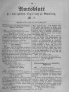 Amtsblatt der K&ouml;niglichen Preussischen Regierung zu Bromberg. 1891.03.05 No.10