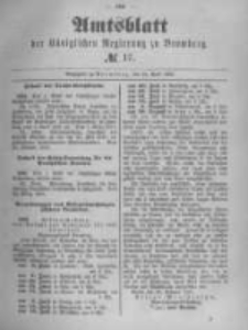 Amtsblatt der Königlichen Preussischen Regierung zu Bromberg. 1891.04.23 No.17