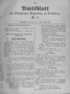 Amtsblatt der Königlichen Preussischen Regierung zu Bromberg. 1891.06.03 No.23