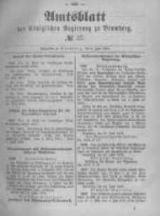 Amtsblatt der Königlichen Preussischen Regierung zu Bromberg. 1891.07.02 No.27