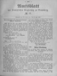 Amtsblatt der Königlichen Preussischen Regierung zu Bromberg. 1891.07.30 No.31