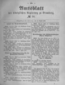 Amtsblatt der Königlichen Preussischen Regierung zu Bromberg. 1891.08.20 No.34