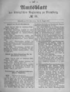 Amtsblatt der Königlichen Preussischen Regierung zu Bromberg. 1891.08.27 No.35