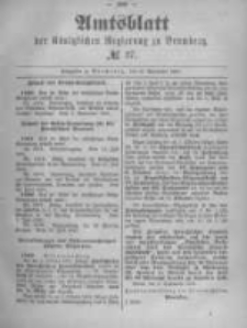 Amtsblatt der Königlichen Preussischen Regierung zu Bromberg. 1891.09.10 No.37