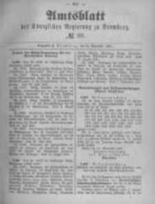 Amtsblatt der Königlichen Preussischen Regierung zu Bromberg. 1891.09.24 No.39