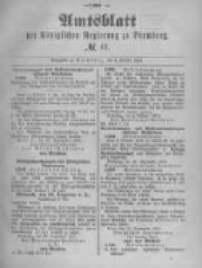 Amtsblatt der Königlichen Preussischen Regierung zu Bromberg. 1891.10.08 No.41