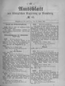 Amtsblatt der Königlichen Preussischen Regierung zu Bromberg. 1891.10.15 No.42