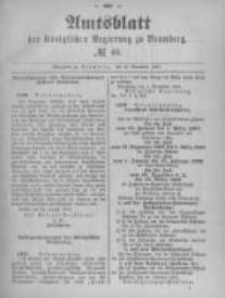Amtsblatt der Königlichen Preussischen Regierung zu Bromberg. 1891.11.12 No.46