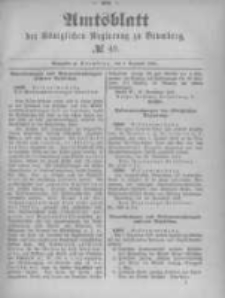 Amtsblatt der K&ouml;niglichen Preussischen Regierung zu Bromberg. 1891.12.03 No.49