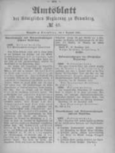 Amtsblatt der Königlichen Preussischen Regierung zu Bromberg. 1891.12.03 No.49