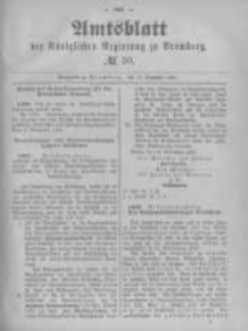 Amtsblatt der Königlichen Preussischen Regierung zu Bromberg. 1891.12.10 No.50
