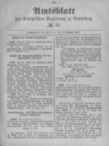 Amtsblatt der Königlichen Preussischen Regierung zu Bromberg. 1891.12.17 No.51