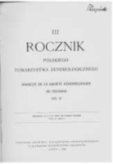Rocznik Polskiego Towarzystwa Dendrologicznego . 1930 R.3