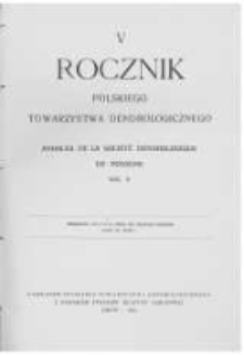 Rocznik Polskiego Towarzystwa Dendrologicznego . 1933 R.5