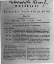 Amtsblatt der Königlichen Regierung zu Posen. 1816.07.23 Nro.8