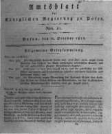 Amtsblatt der Königlichen Regierung zu Posen. 1816.10.22 Nro.21