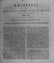 Amtsblatt der Königlichen Regierung zu Posen. 1816.10.29 Nro.22