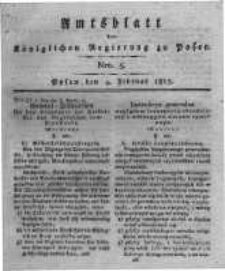 Amtsblatt der Königlichen Regierung zu Posen. 1817.02.04 Nro.5