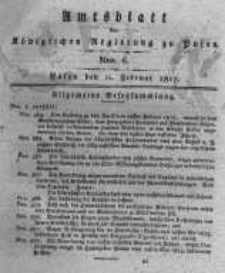 Amtsblatt der Königlichen Regierung zu Posen. 1817.02.11 Nro.6