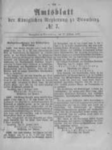 Amtsblatt der Königlichen Preussischen Regierung zu Bromberg. 1882.02.17 No.7