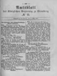 Amtsblatt der Königlichen Preussischen Regierung zu Bromberg. 1882.03.31 No.13