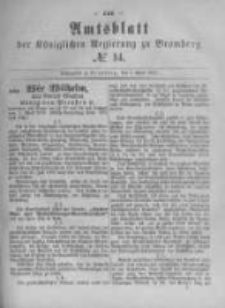 Amtsblatt der K&ouml;niglichen Preussischen Regierung zu Bromberg. 1882.04.07 No.14