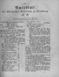 Amtsblatt der Königlichen Preussischen Regierung zu Bromberg. 1882.04.21 No.16