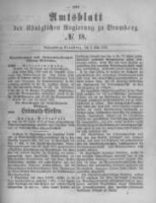 Amtsblatt der K&ouml;niglichen Preussischen Regierung zu Bromberg. 1882.05.05 No.18