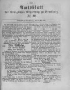 Amtsblatt der Königlichen Preussischen Regierung zu Bromberg. 1882.05.19 No.20