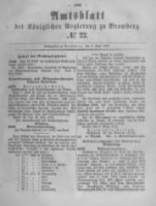 Amtsblatt der Königlichen Preussischen Regierung zu Bromberg. 1882.06.02 No.22