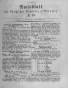 Amtsblatt der K&ouml;niglichen Preussischen Regierung zu Bromberg. 1882.06.16 No.24