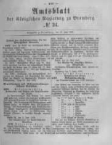 Amtsblatt der Königlichen Preussischen Regierung zu Bromberg. 1882.06.16 No.24