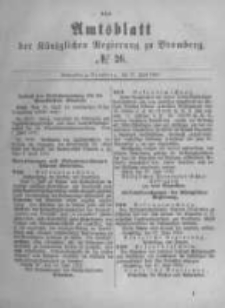 Amtsblatt der Königlichen Preussischen Regierung zu Bromberg. 1882.06.30 No.26