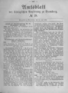 Amtsblatt der Königlichen Preussischen Regierung zu Bromberg. 1882.07.14 No.28