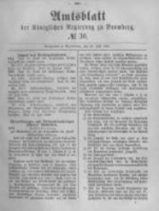 Amtsblatt der Königlichen Preussischen Regierung zu Bromberg. 1882.07.28 No.30